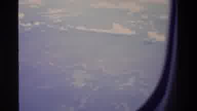 Thailand (1984): Sky Airplane Clouds Overview Travel Window Seat Sunny Day
