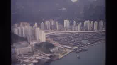 Thailand (1984): Aerial View Of A Coastal City With Marina Surrounded By Tall