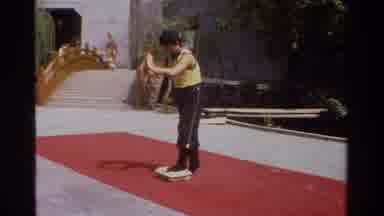 Thailand (1984): Street Performer Standing On Eggs Without Them Breaking Then