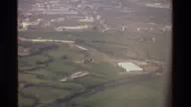 Thailand (1984): Aerial Footage Of A Rural Area With A Fields And A Decrepit
