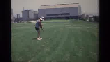 Laguna Hills California USA (1976): A Golfer Shanks A Shot With Her Fairway Wood