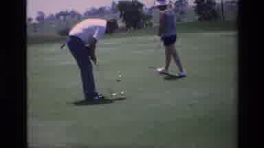 Laguna Hills California USA (1976): Two Men Playing Golf And Waiting To Put In An
