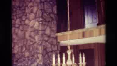 Big Bear California USA (1977): A Slow Panning Shot Of An Interior Balcony Of A
