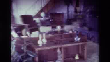 Big Bear California USA-1977: A View Of A Large Room With Large Windows And