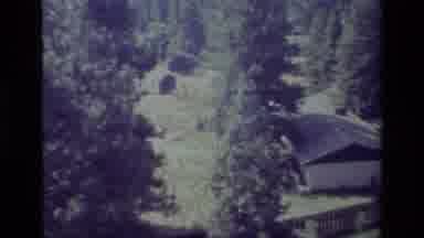 Big Bear California USA (1977): A Small House With A Swimming Pool Hidden Among