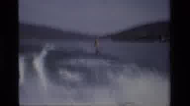 Canyon Lake California USA (1977): People Having Fun Surfing On The Water