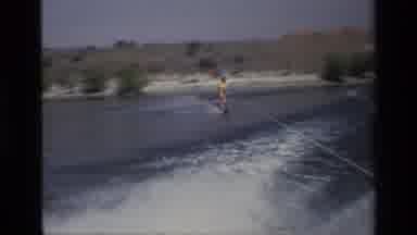 Canyon Lake California USA (1977): Water Skiing In A Lake