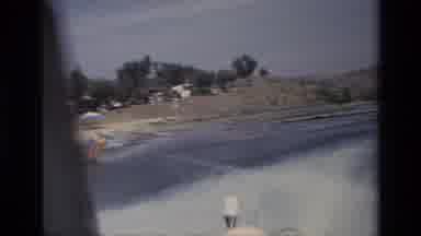 Canyon Lake California USA (1977): Person Being Pulled On The Water By A Cable
