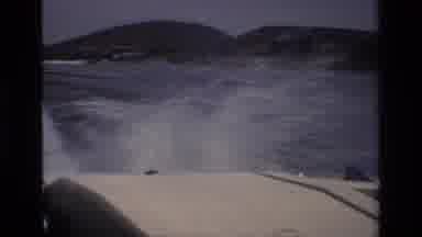 Canyon Lake California USA (1977): Water Skier Jumps Wake