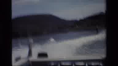 Canyon Lake California USA (1977): Person On A Water Ski Filmed From Back Of Boat