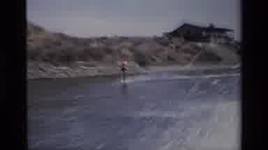 Canyon Lake California USA (1977): Water Skiing From Back Of Motor Boat