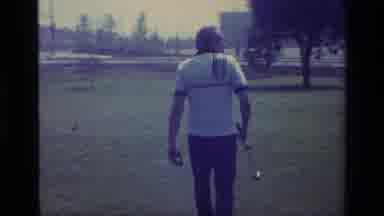 Laguna Beach California USA (1977): A Man Playing Golf In A Park