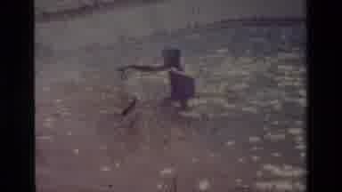 Lake Elsinore California USA (1977): Footage Of People Swimming In Shallow Lake