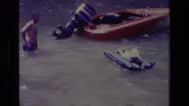 Canyon Lake California USA (1978): Dad And His Child On A Summer Trip With His