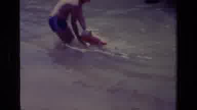 Canyon Lake California USA (1978): The Man Was Teaching The Baby For Swimming