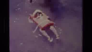 Canyon Lake California USA (1978): Small Child With A Lifevest Trying To Swim In