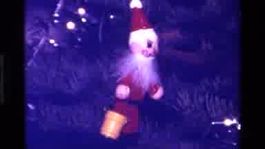 California USA (1979): Christmas Ornaments Santa Claus Hanging Holiday Lights