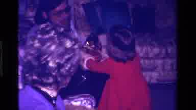 California USA (1979): People Have Fun With The Child Who Delivers Gifts On
