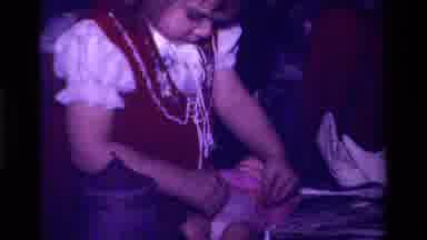 California USA (1979): The Child Was Eagerly Splitting Up The Gifts That Came To