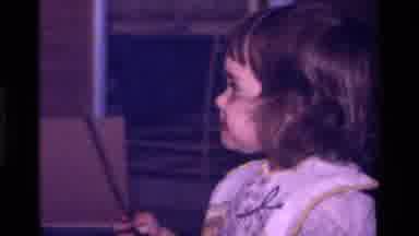 California USA (1979): Sweet Baby Girl Trying Some Chocolate For The First Time