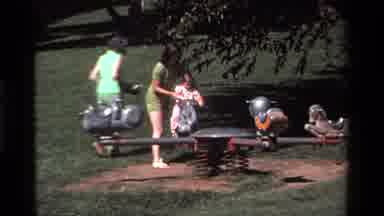 California USA (1979): The Children Is Playing In The Park Enjoying Themselves