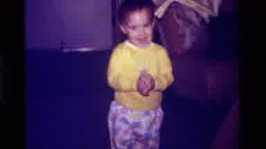 California USA (1979): Young Toddler In A Yellow Shirt Smiling And Laughing And