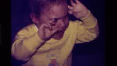 California USA (1979): Toddler In A Yellow Shirt Crying
