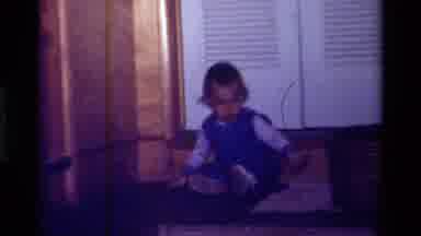 California USA (1979): Happy Christmas Child Waiting For Gifts In The Tree