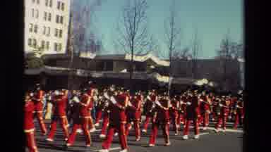 California USA (1981): People In Red Robes Participating In A Religious Possession