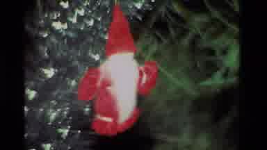 California USA (1981): Creepy Old School Christmas Ornaments Nestled In A
