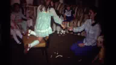 California USA (1981): Children Playing A Game In The Living Room