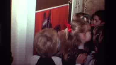 CALIFORNIA USA-1981: A Group Of Young Children Playing Pin The Tail On The Donkey
