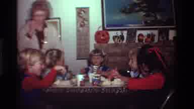 California USA (1981): A Group Of Children Enjoying A Birthday Party With Cake And