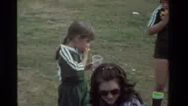 California USA (1981): On The Playground Where Children Feed Their Food