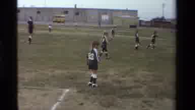 California USA (1981): Little Girls Playing Football At The Field