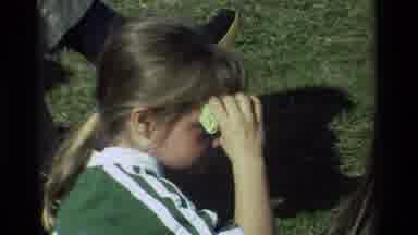 California USA (1981): Girls Soccer Game At A School With Parents Watching And A
