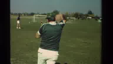 California USA (1981): Playing Football With The Kids Is A Learning And Fun