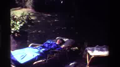 California USA (1981): A Person Is Taking A Restful Nap On A Sunny Day Outdoors On