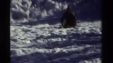 California USA (1981): Sledding In The Winter