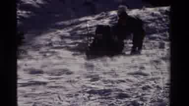 California USA (1981): Kids Being Pushed Down Hill In A Sled