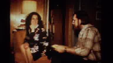 California USA (1984): A Family Happily Celebrating Christmas Together With A