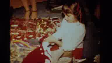 California USA (1984): Getting A New Red And White Dress As A Present