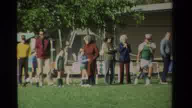California USA (1984): Little Girls Running And Playing In Their Own Soccer Games