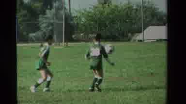 California USA (1984): Girls Playing Soccer And Having Fun On A Sunny Sunday