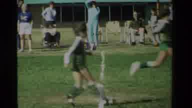 California USA (1984): Two Girl Teams Competing At A Soccer Team