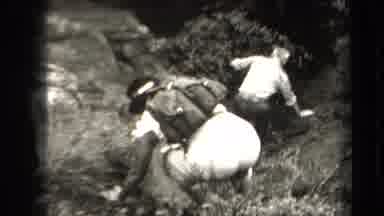 New York USA-1938: An Arduous Adventure Hiking In The Vibrant Thick Rocky