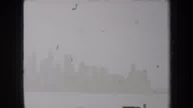 New York USA (1938): Foggy New York Horizon As Seen From The Harbor
