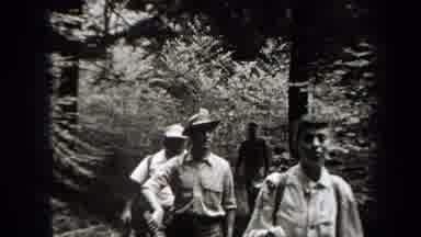 New York USA (1938): Men And Women Walking Through The Woods Having Conversation
