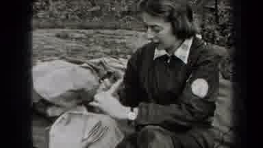 New York USA (1938): Men And Women Camping In The Forest