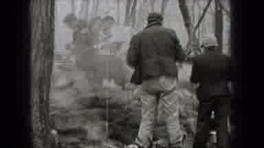 New York USA (1938): Many Individuals Are Outside In A Wooded Area Socializing And
